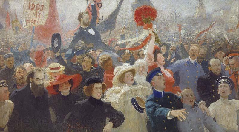 Ilya Repin 17 October 1905, France oil painting art